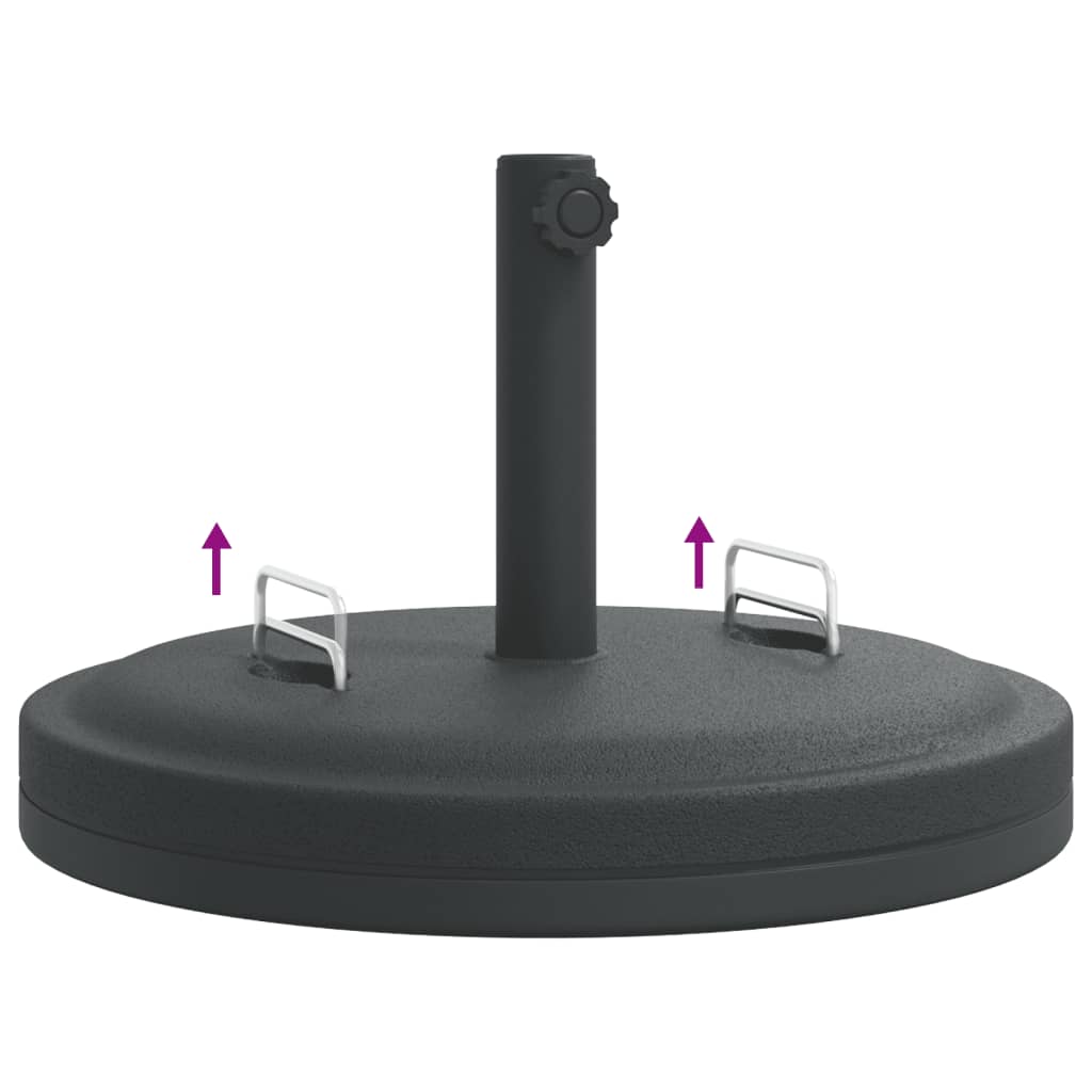 parasolfod med håndtag til Ø38/48 mm stænger 25 kg rund