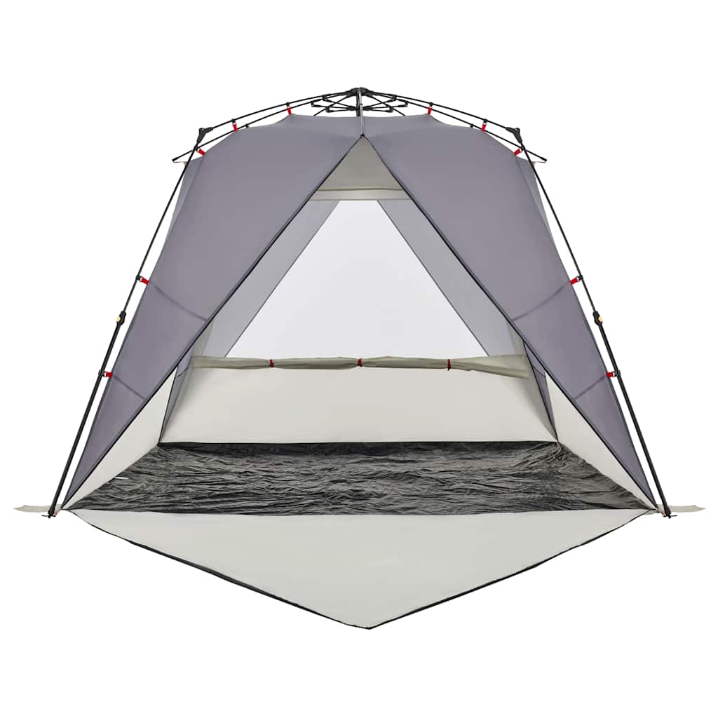 4-personers campingtelt vandtæt quick-release grå