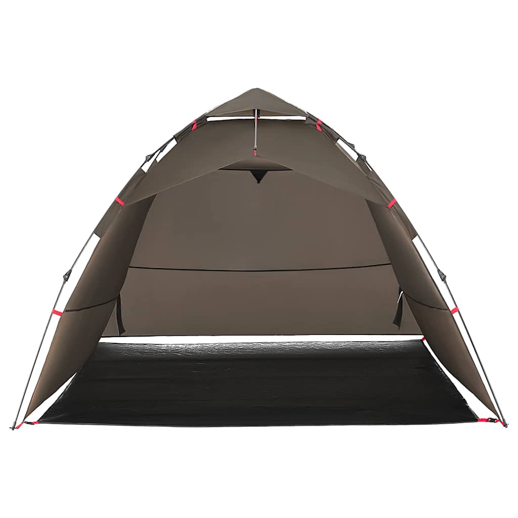 4-personers fisketelt quick release brun