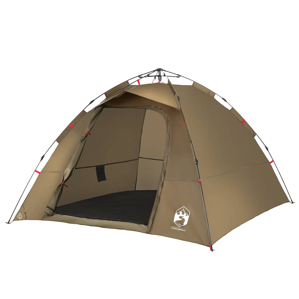4-personers fisketelt quick release olivengrøn