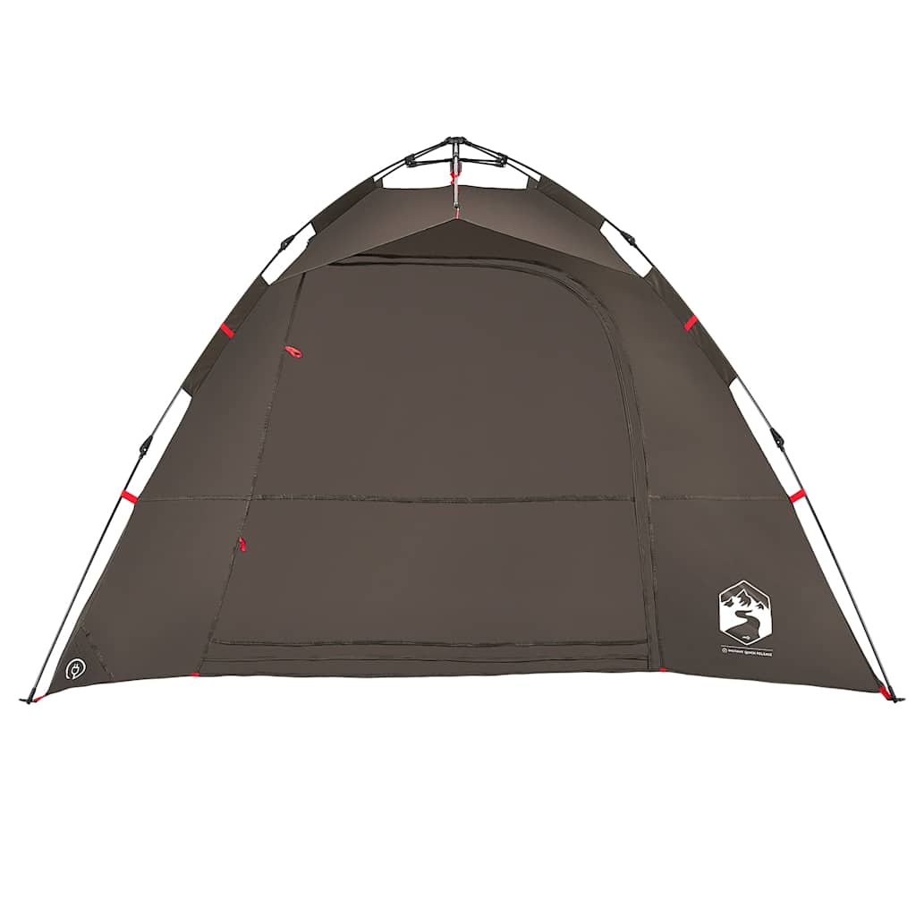 4-personers fisketelt quick release brun