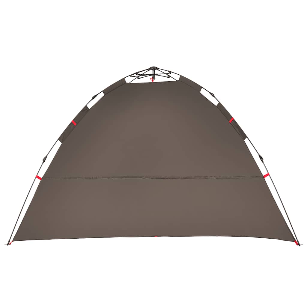 4-personers fisketelt quick release brun