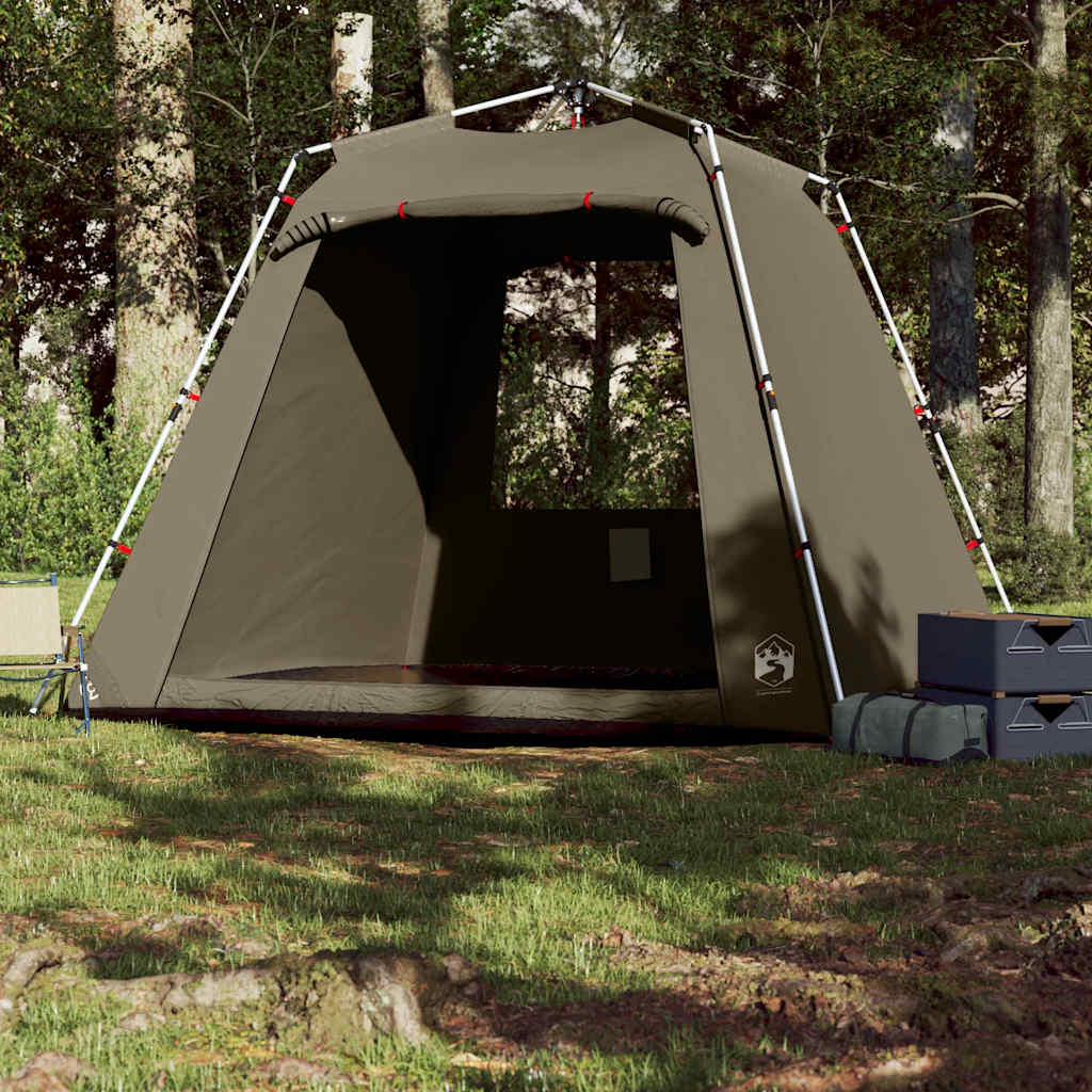 4-personers fisketelt quick release olivengrøn
