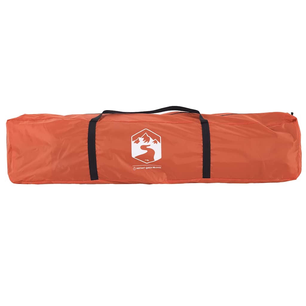 4-personers campingtelt quick-release grå og orange