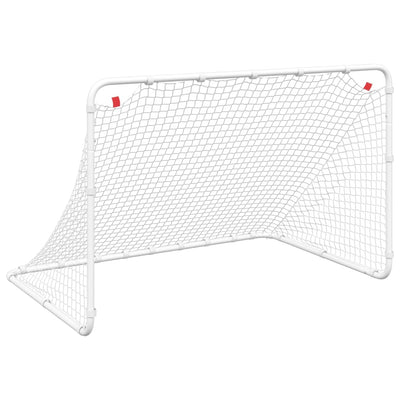 fodboldmål hvid 122x81x81 cm stål