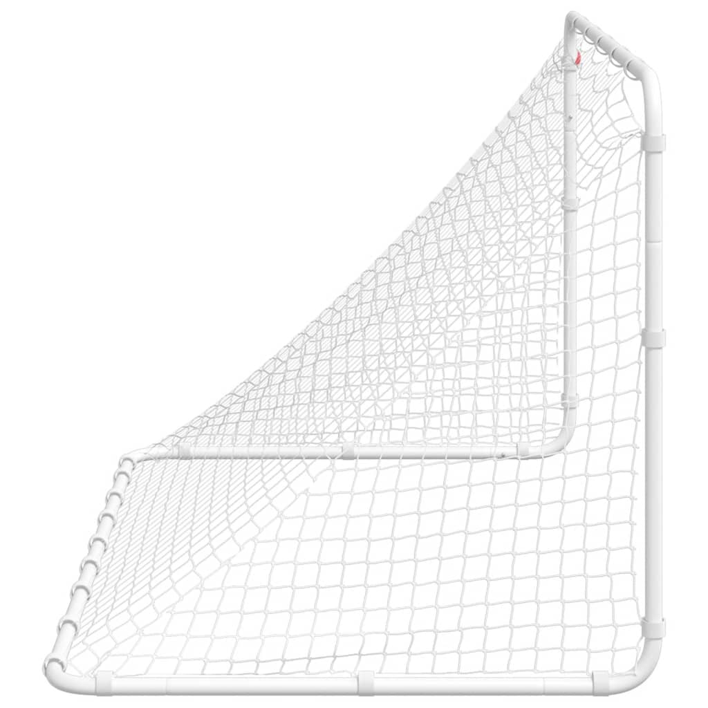 fodboldmål hvid 122x81x81 cm stål