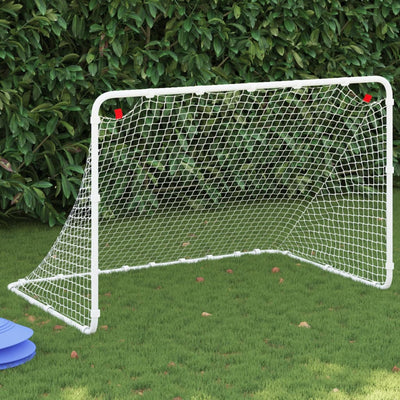 fodboldmål hvid 122x81x81 cm stål