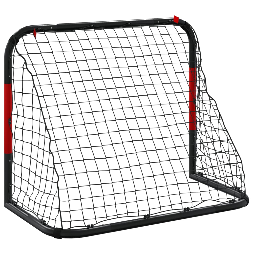 fodboldmål med net 90x48x71 cm stål rød og sort