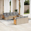 sofasæt til haven 11 dele med hynder polyrattan beige