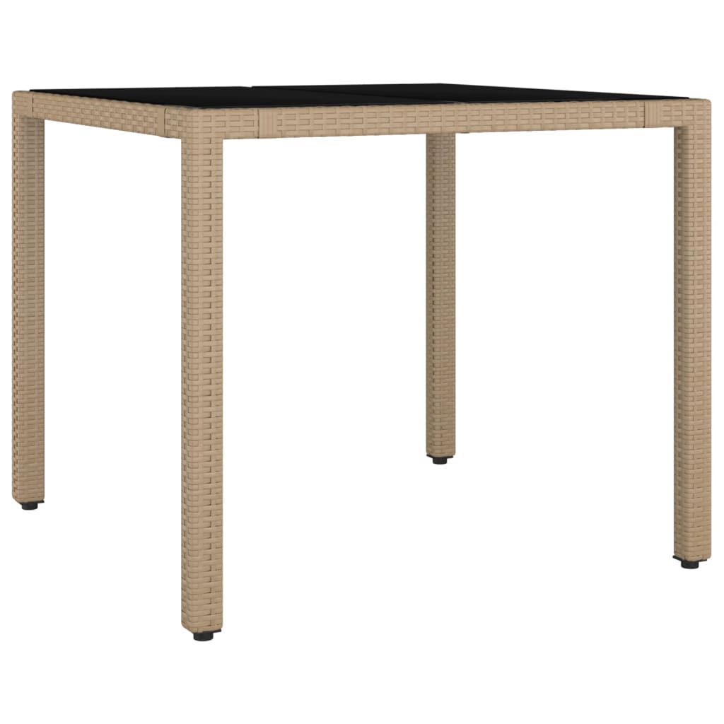 bistrosæt til haven 3 dele med hynder polyrattan beige