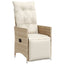 spisebordssæt til haven 5 dele med hynder polyrattan beige