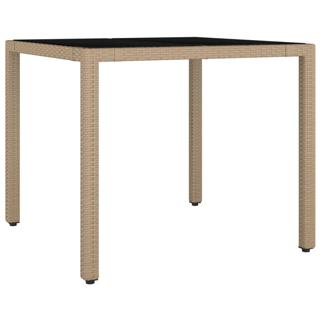 bistrosæt til haven 5 dele med hynder polyrattan beige