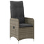 bistrosæt til haven 7 dele med hynder polyrattan grå