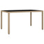 spisebordssæt til haven 5 dele med hynder polyrattan beige