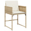 spisebordssæt til haven 9 dele med hynder polyrattan beige