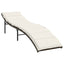 liggestole 2 stk. med hynder polyrattan brun