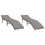 liggestole 2 stk. med hynder polyrattan beige