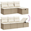 sofasæt til haven 9 dele med hynder polyrattan beige