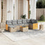 havesofasæt 8 dele med hynder polyrattan beige