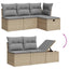 sofasæt til haven 11 dele med hynder polyrattan beige
