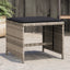 haveskamler 4 stk. med hynder 40x40x35 cm polyrattan lysegrå