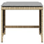 haveskamler 4 stk. med hynder 40x40x35 cm polyrattan beige