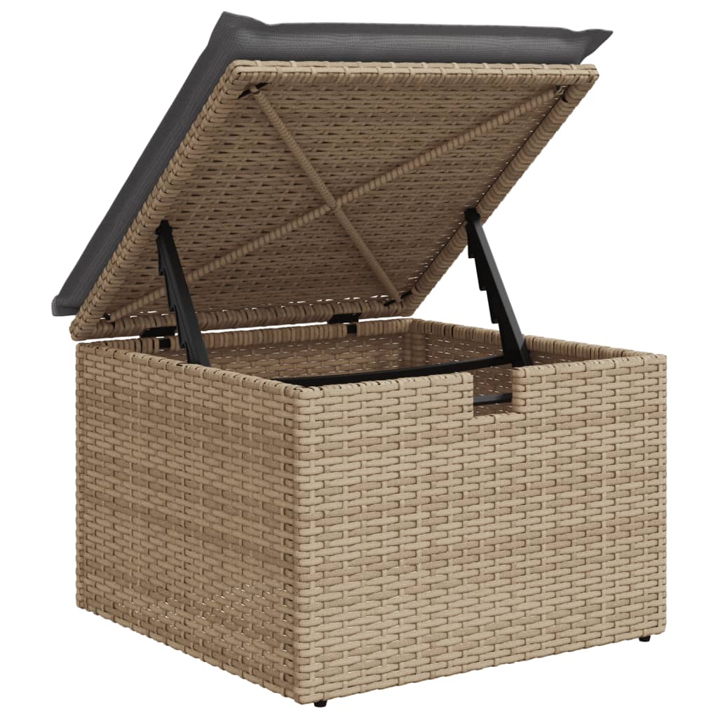 sofasæt til haven 8 dele med hynder polyrattan beige
