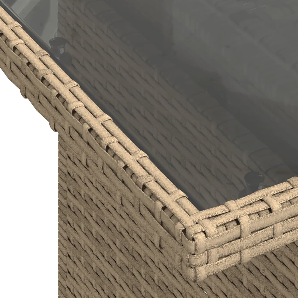 sofasæt til haven 9 dele med hynder polyrattan beige