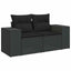 sofasæt til haven 7 dele med hynder polyrattan sort