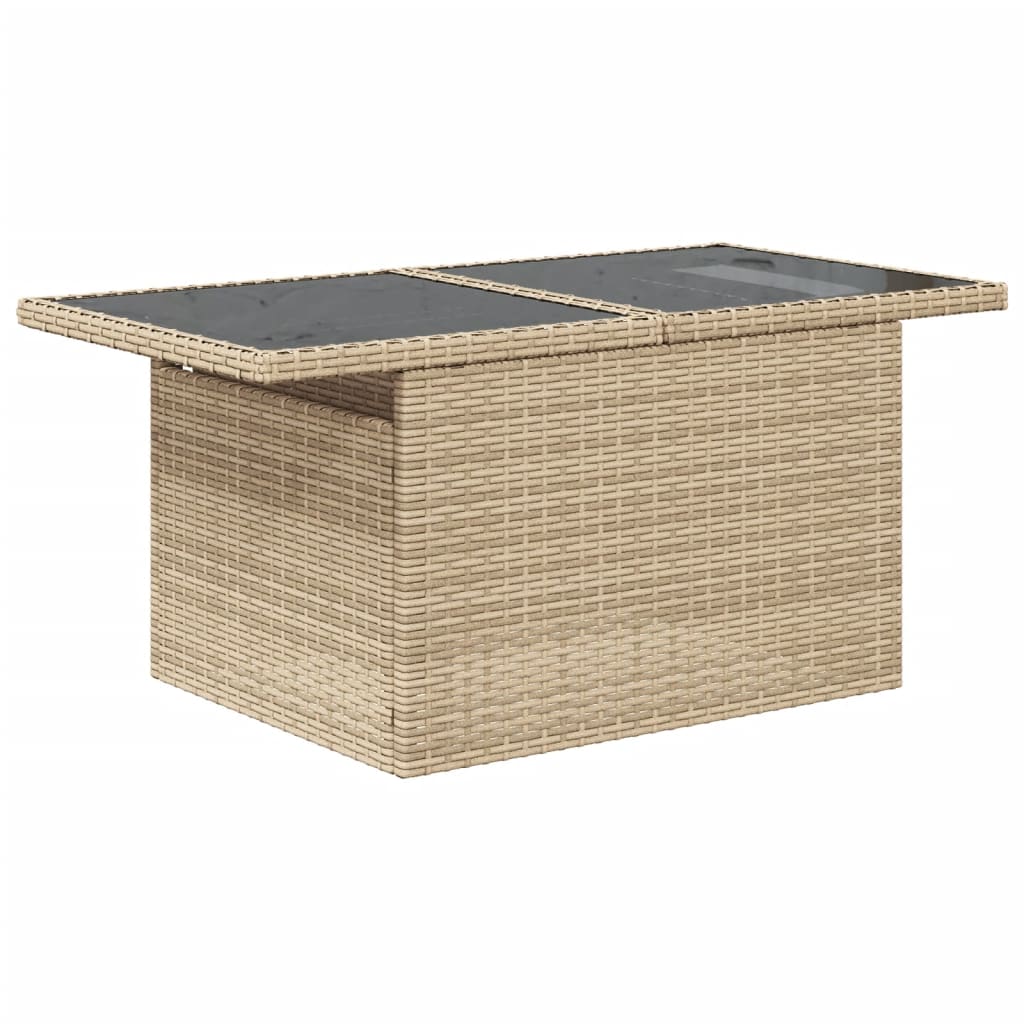 sofasæt til haven 9 dele med hynder polyrattan beige