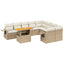 sofasæt til haven 10 dele med hynder polyrattan beige