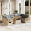 sofasæt til haven 11 dele med hynder polyrattan beige