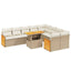 sofasæt til haven 10 dele med hynder polyrattan beige