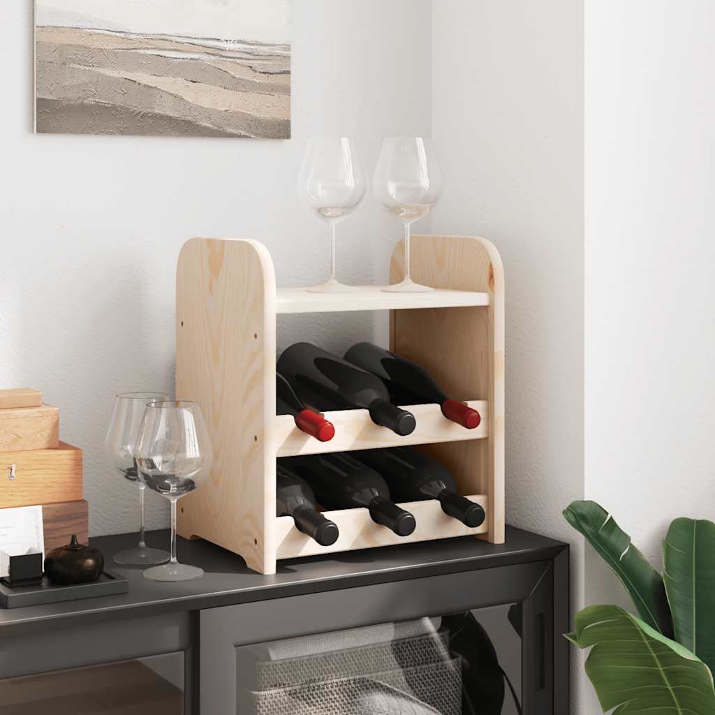 vinreol med topplade 33x25x37 cm massivt fyrretræ