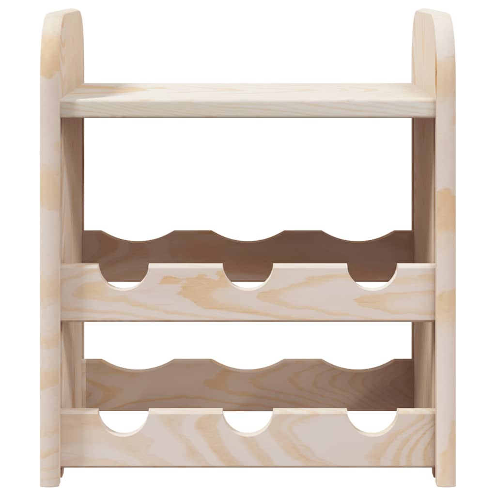 vinreol med topplade 33x25x37 cm massivt fyrretræ