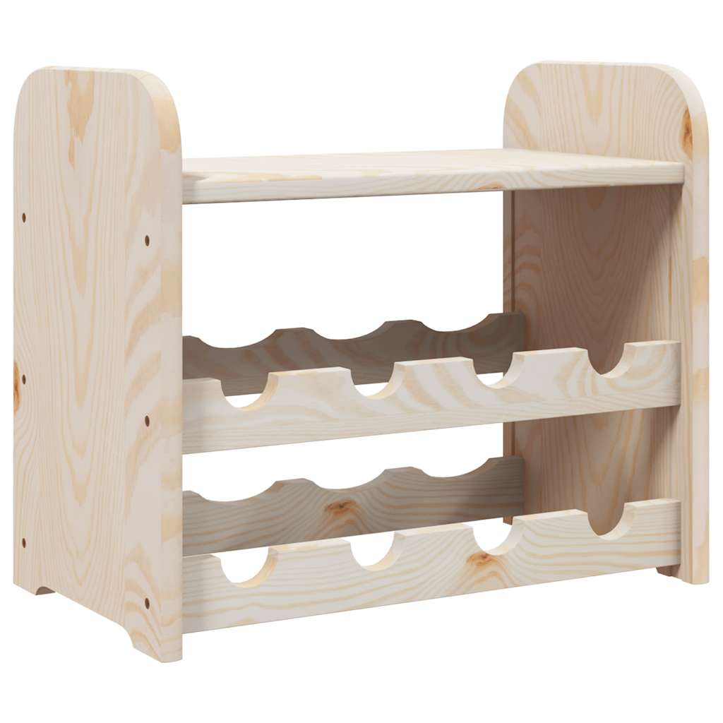 vinreol med topplade 43x25x37 cm massivt fyrretræ