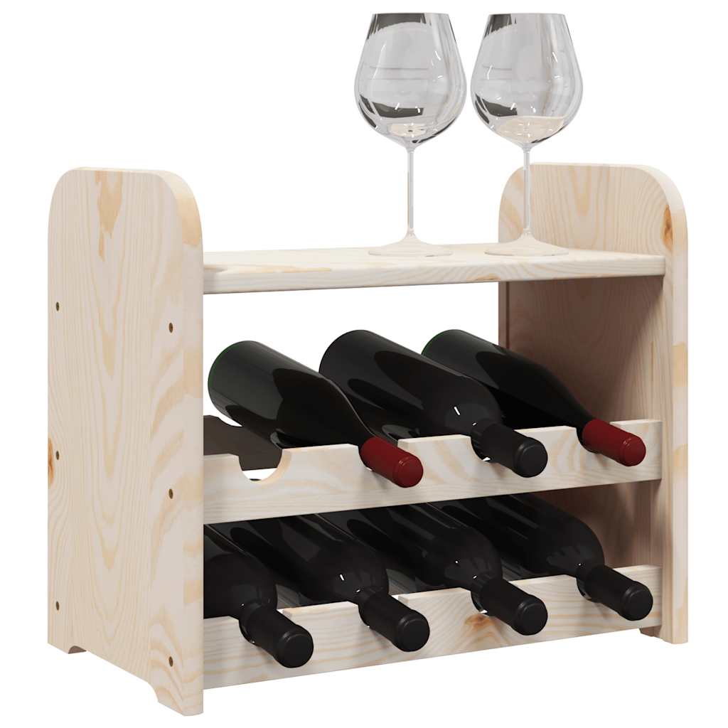 vinreol med topplade 43x25x37 cm massivt fyrretræ