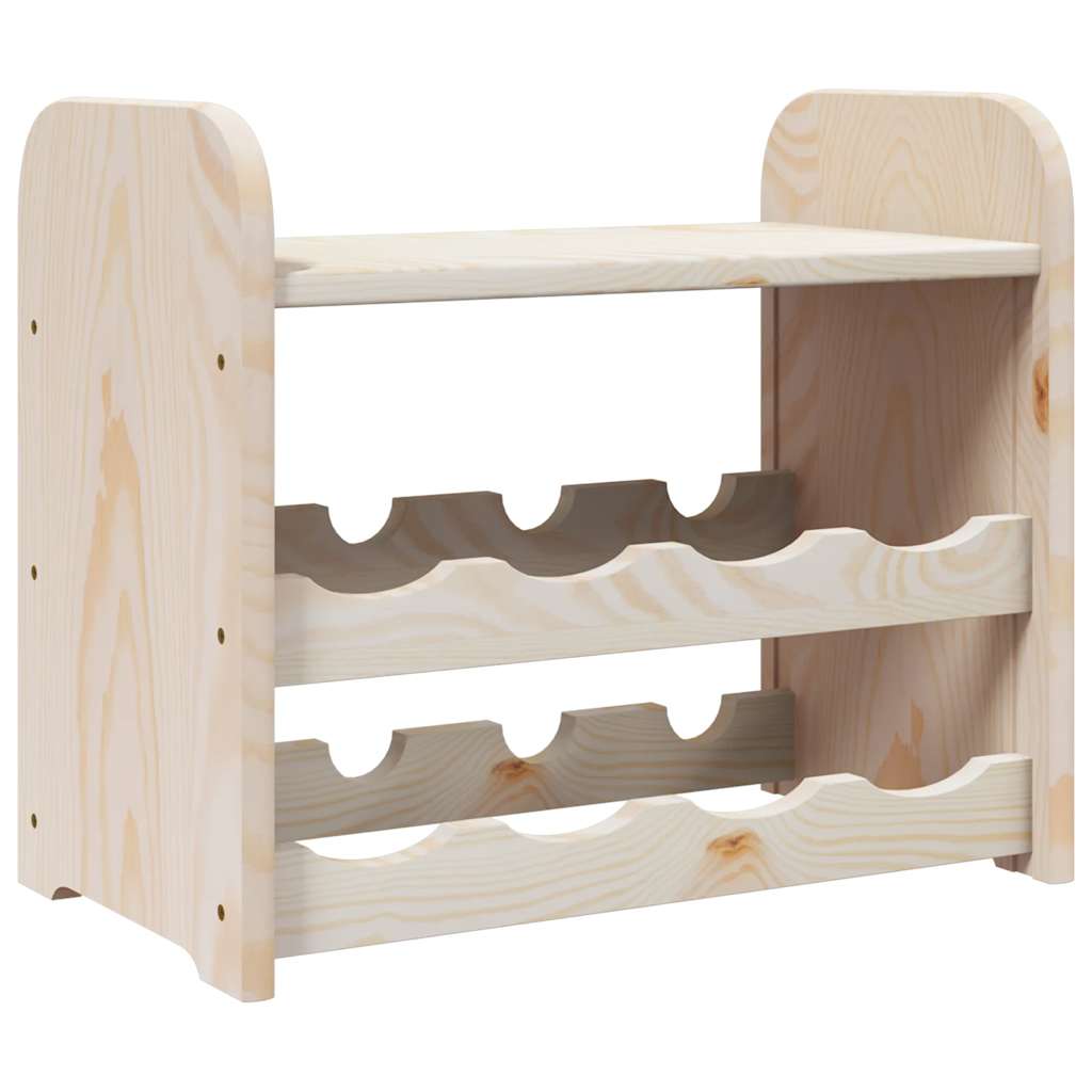 vinreol med topplade 43x25x37 cm massivt fyrretræ