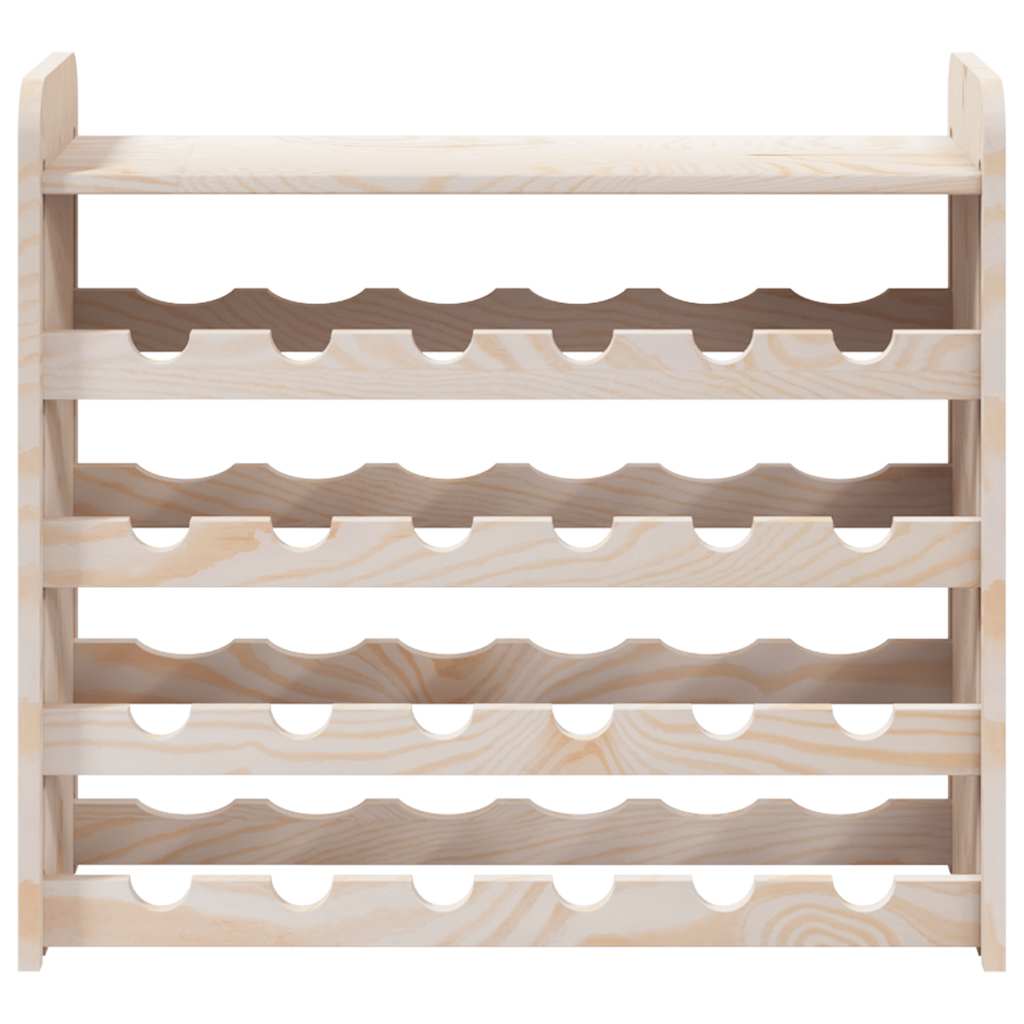 vinreol med topplade 67,5x25x60 cm massivt fyrretræ