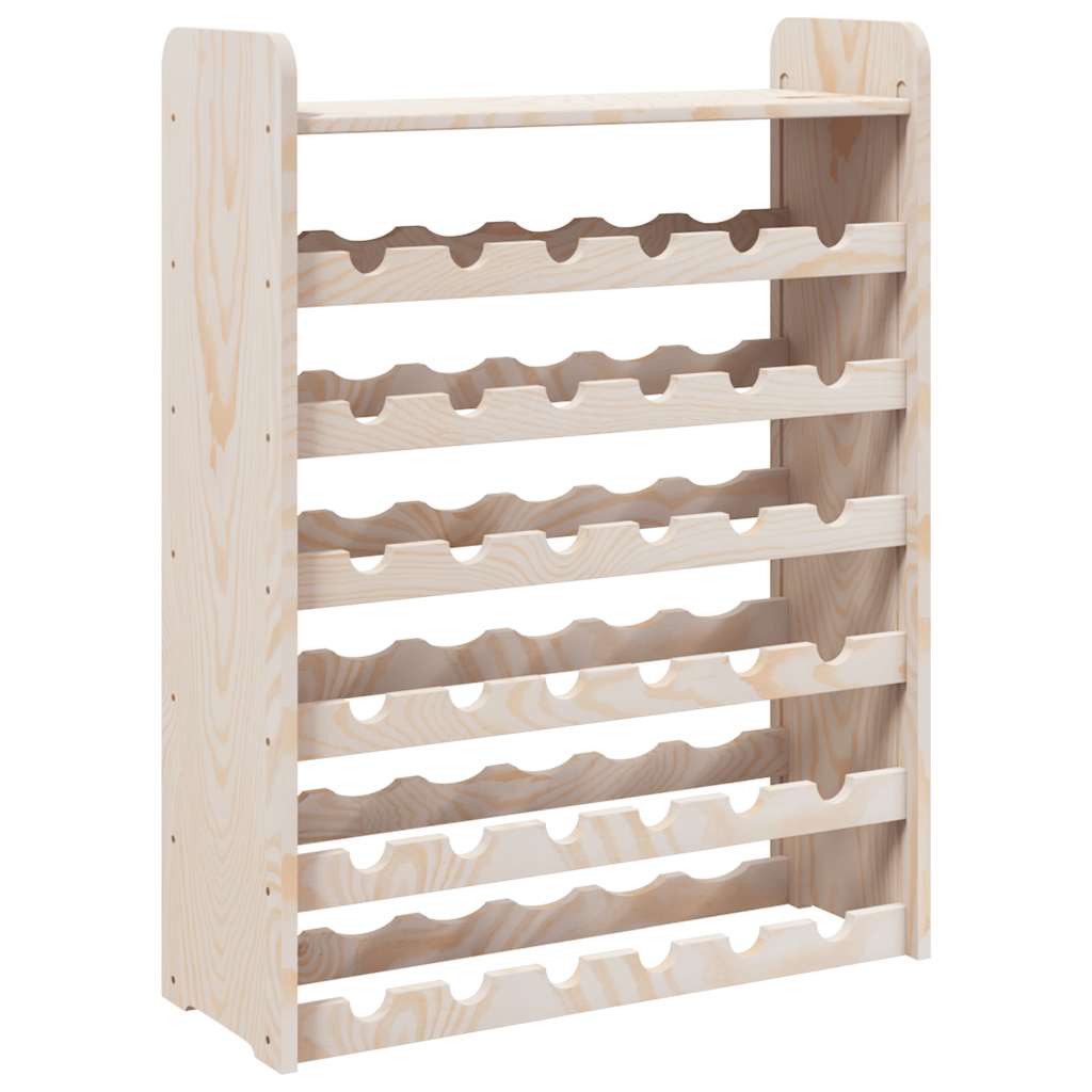 vinreol med topplade 67,5x25x87 cm massivt fyrretræ