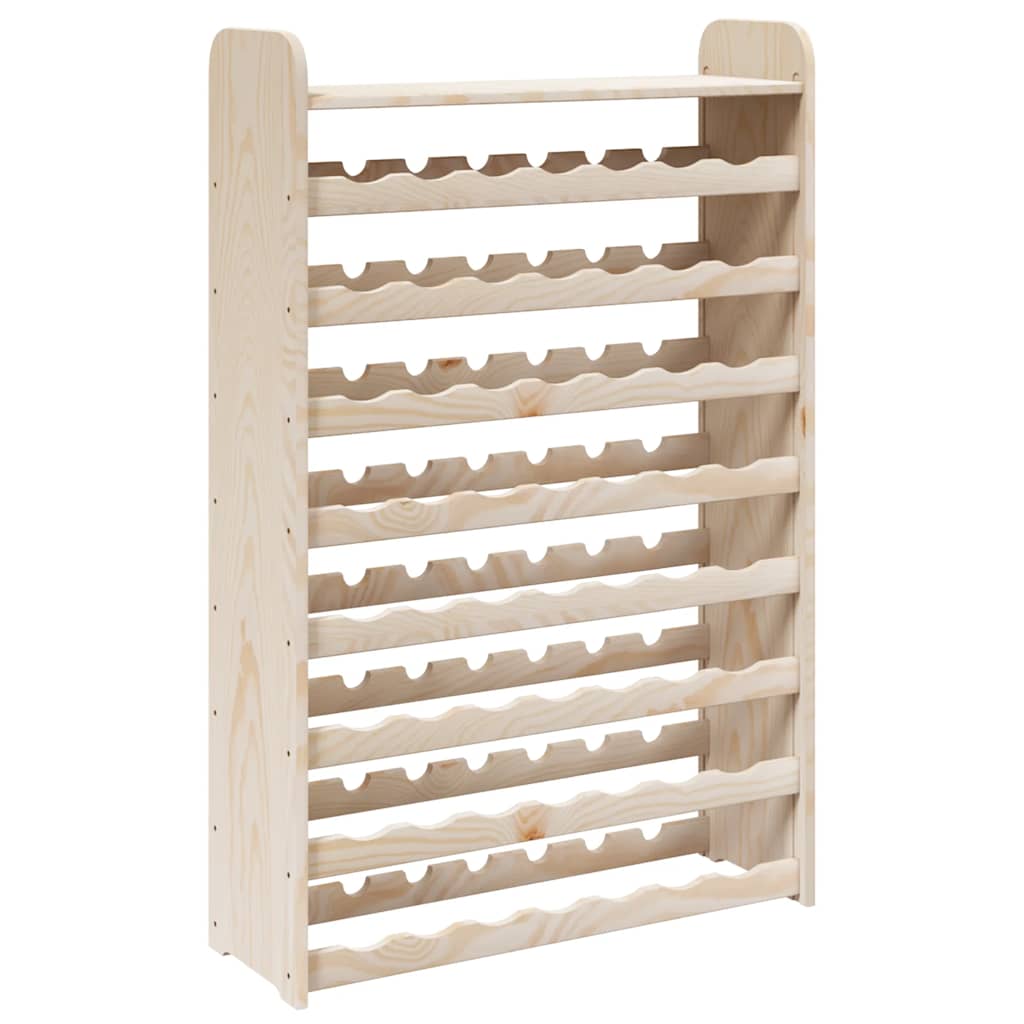 vinreol med topplade 72,5x25x111,5 cm massivt fyrretræ