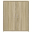 skænke 2 stk. 60x31x70 cm konstrueret træ sonoma-eg