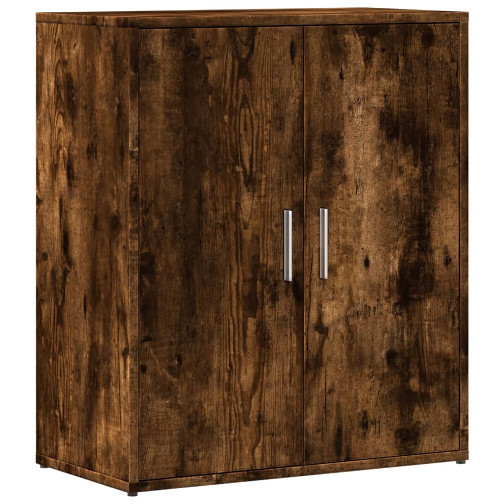 skænke 2 stk. 60x31x70 cm konstrueret træ røget egetræsfarve