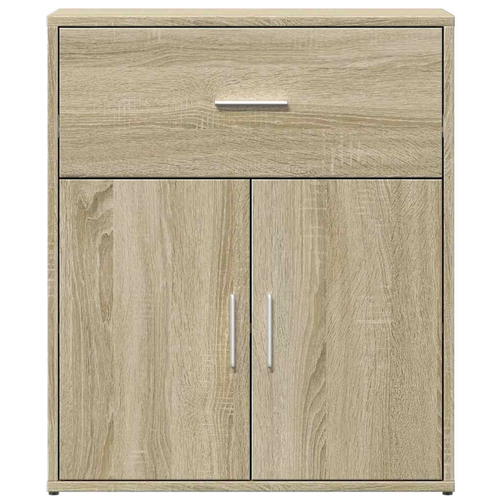 skænke 2 stk. 60x31x70 cm konstrueret træ sonoma-eg