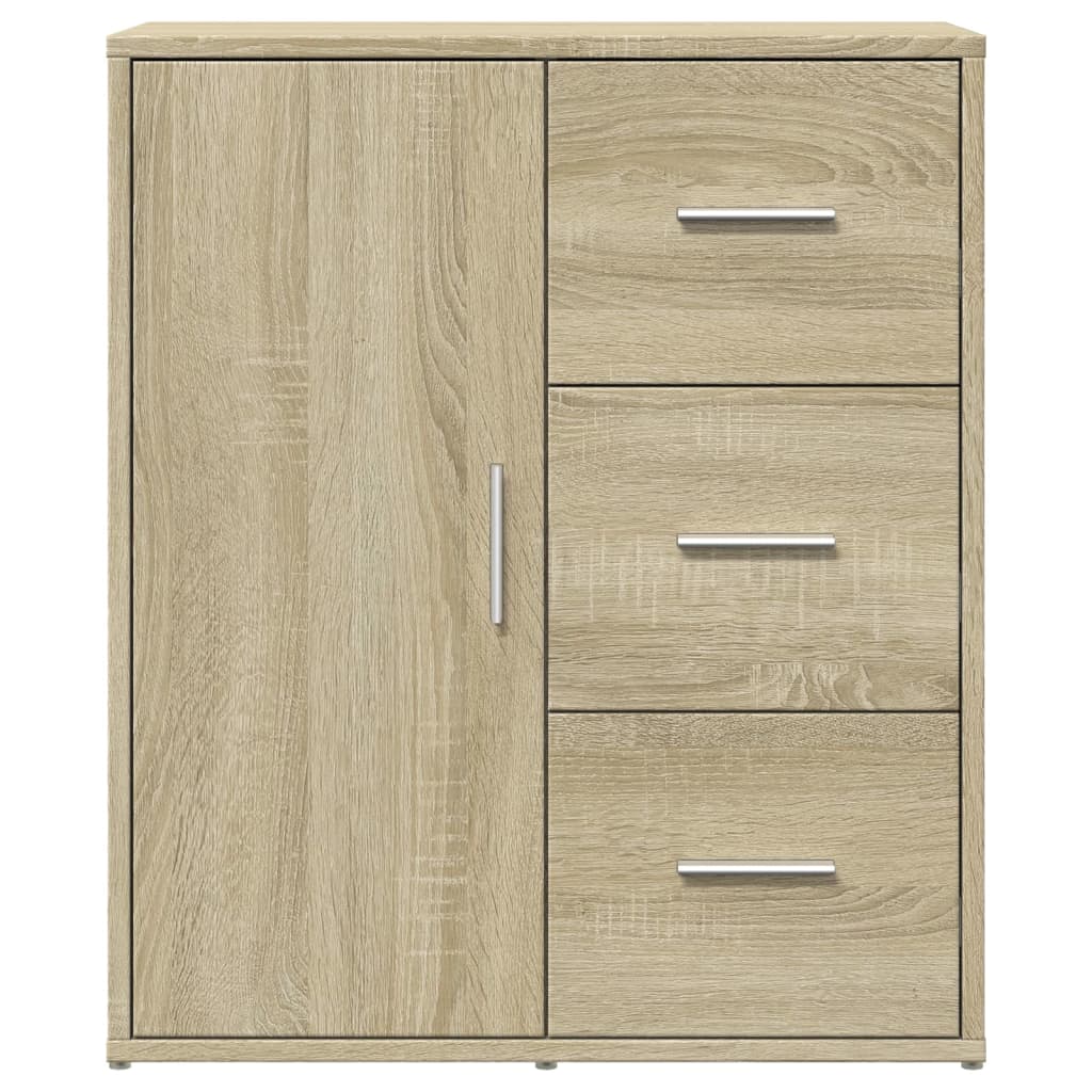 skænke 2 stk. 60x31x70 cm konstrueret træ sonoma-eg