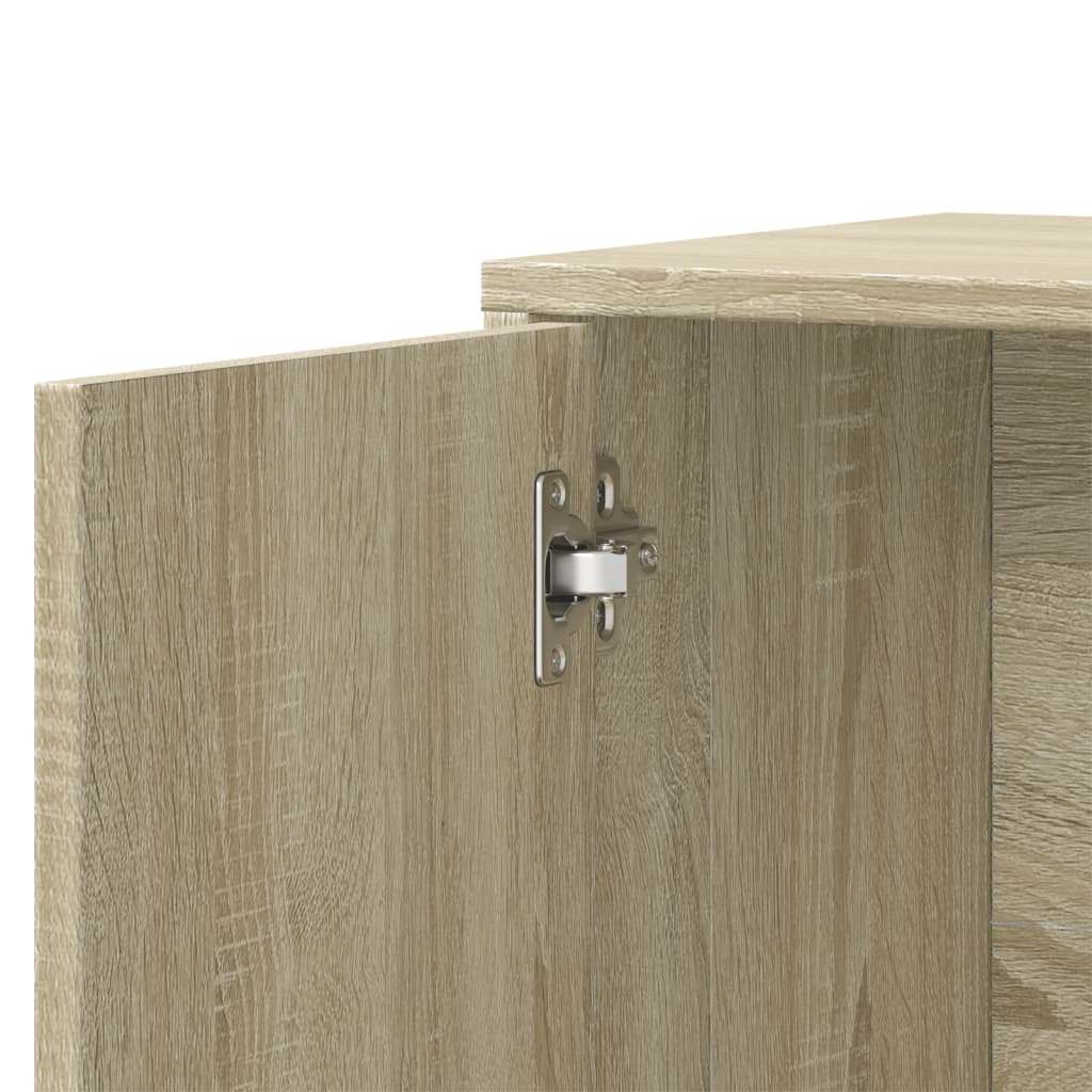 skænke 2 stk. 60x31x70 cm konstrueret træ sonoma-eg