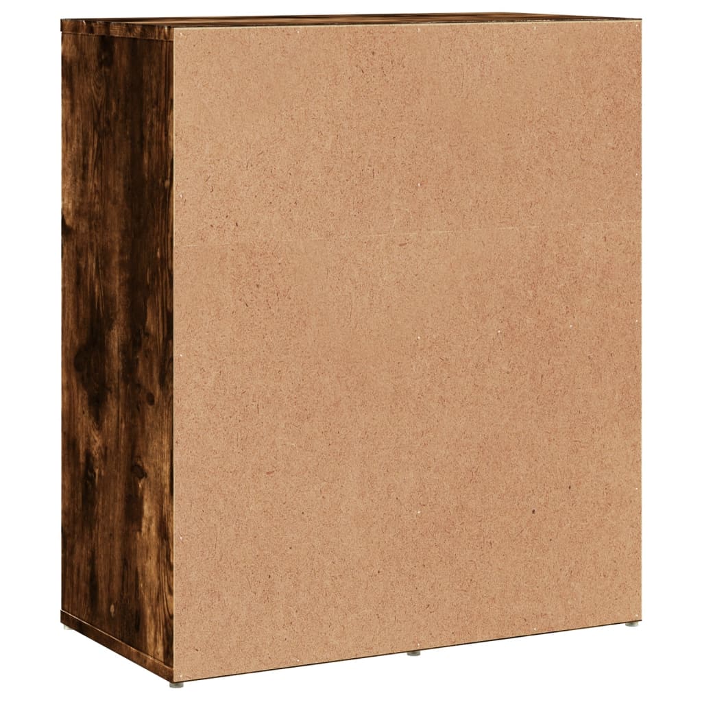skænke 2 stk. 60x31x70 cm konstrueret træ røget egetræsfarve