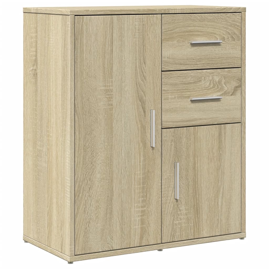 skænke 2 stk. 60x31x70 cm konstrueret træ sonoma-eg