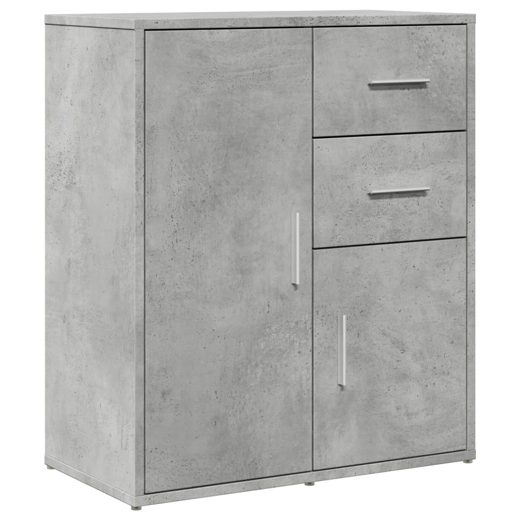 skænke 2 stk. 60x31x70 cm konstrueret træ betongrå