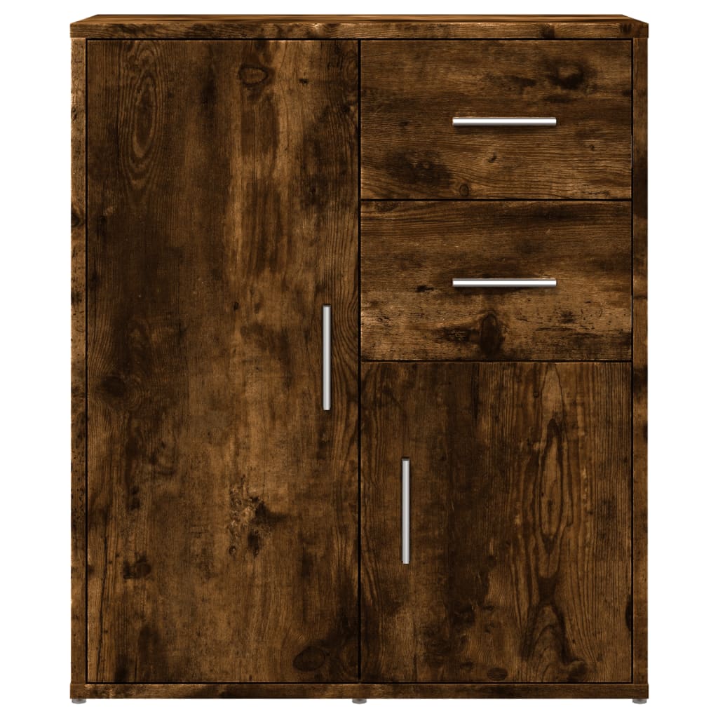 skænke 2 stk. 60x31x70 cm konstrueret træ røget egetræsfarve